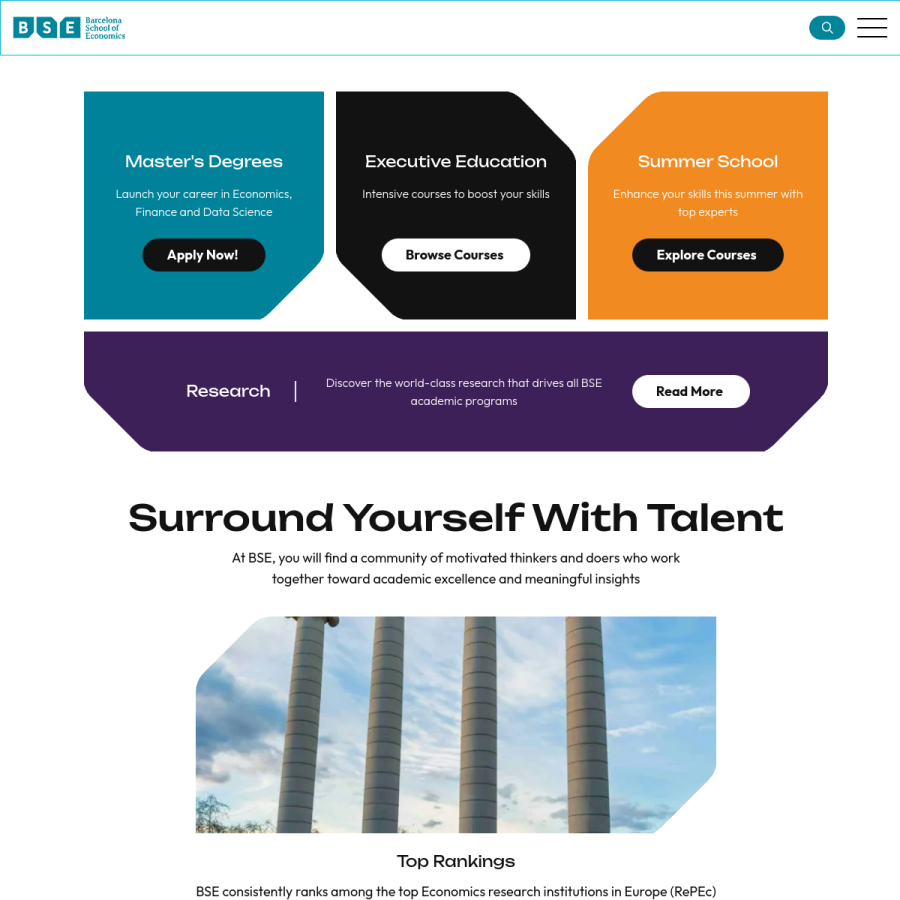 bse.eu homepage screenshot