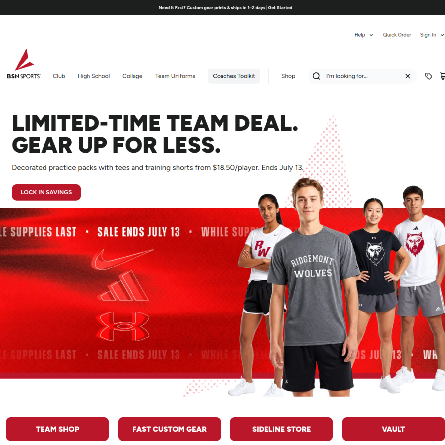 bsnsports.com homepage screenshot