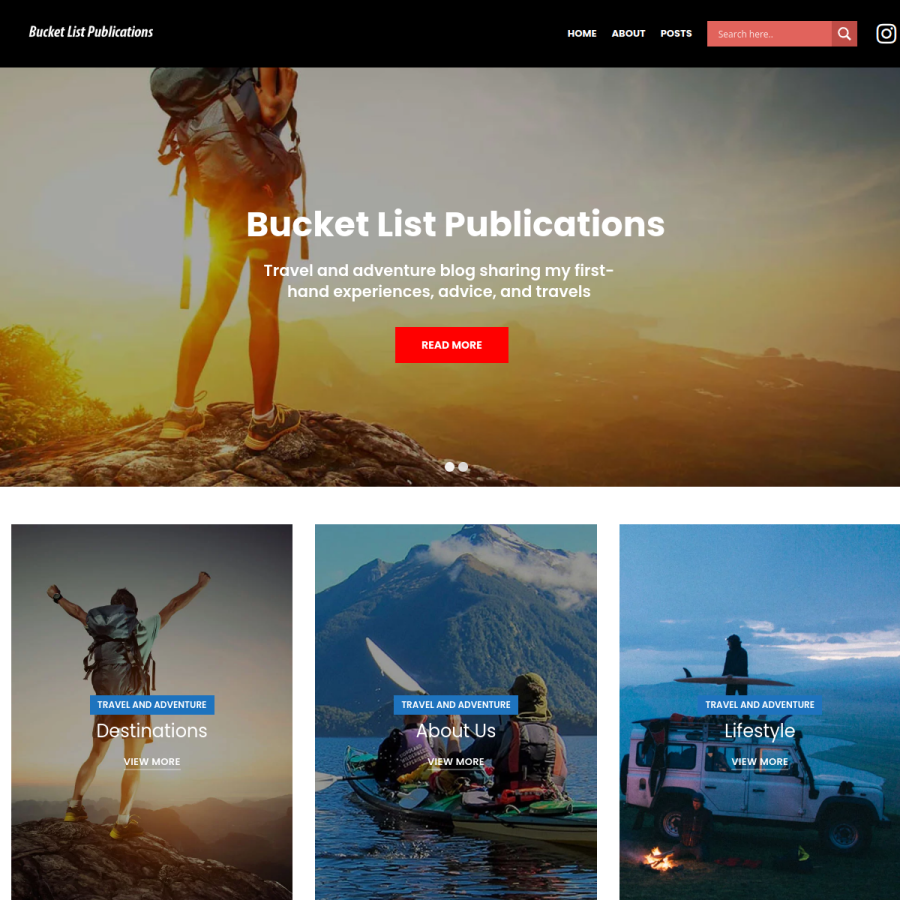 bucketlistpublications.com homepage screenshot