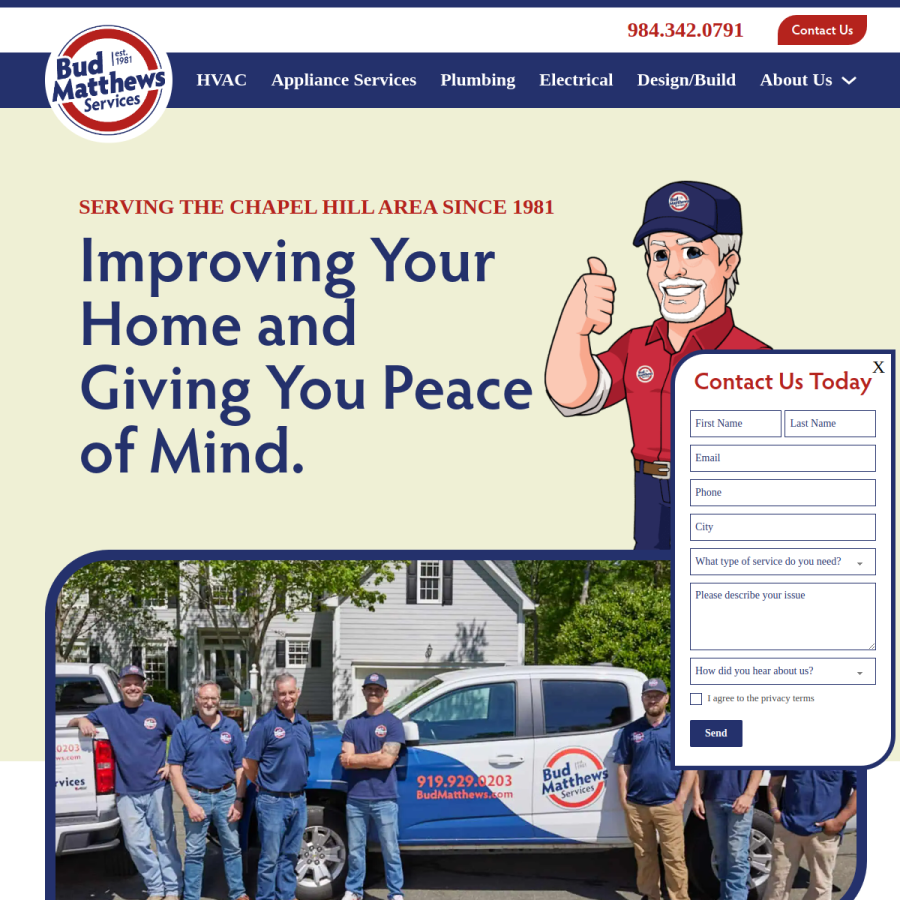 budmatthews.com homepage screenshot