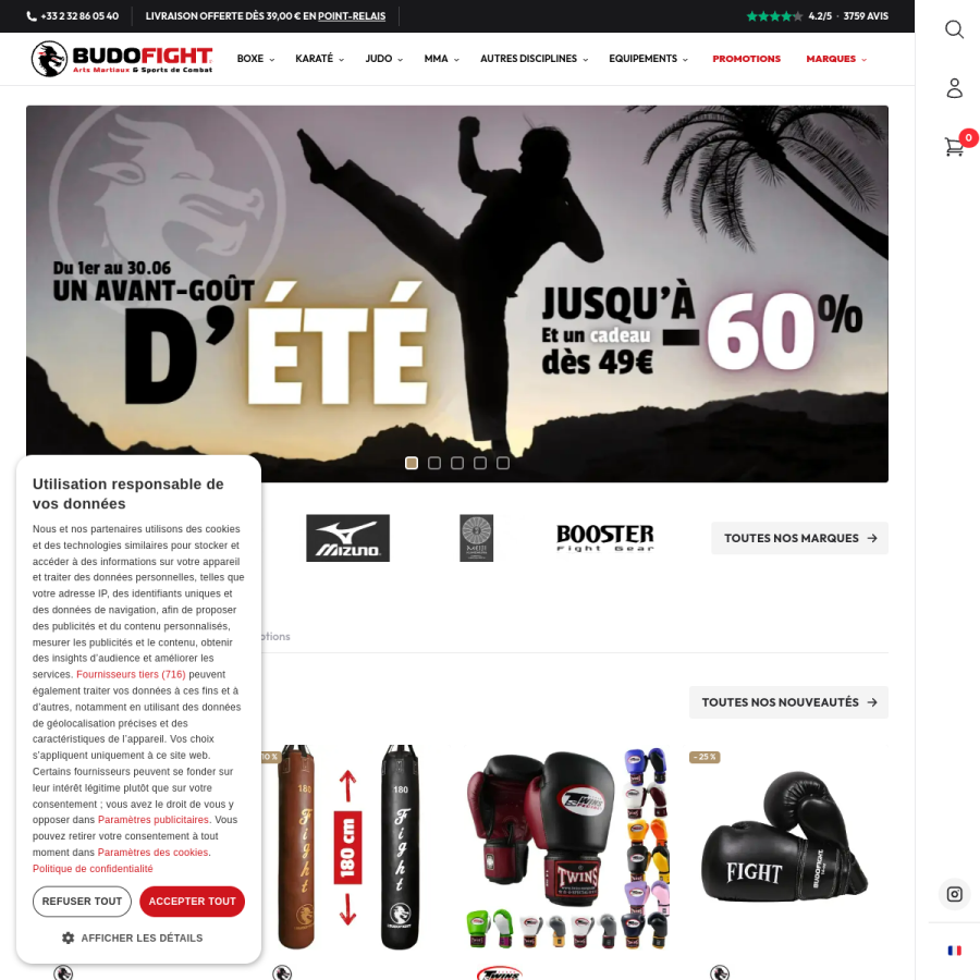 budo-fight.com homepage screenshot