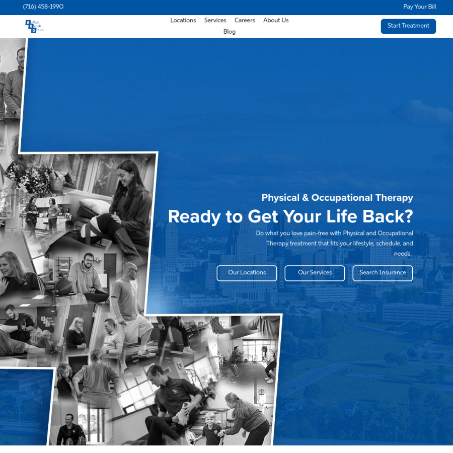 buffalorehab.com homepage screenshot