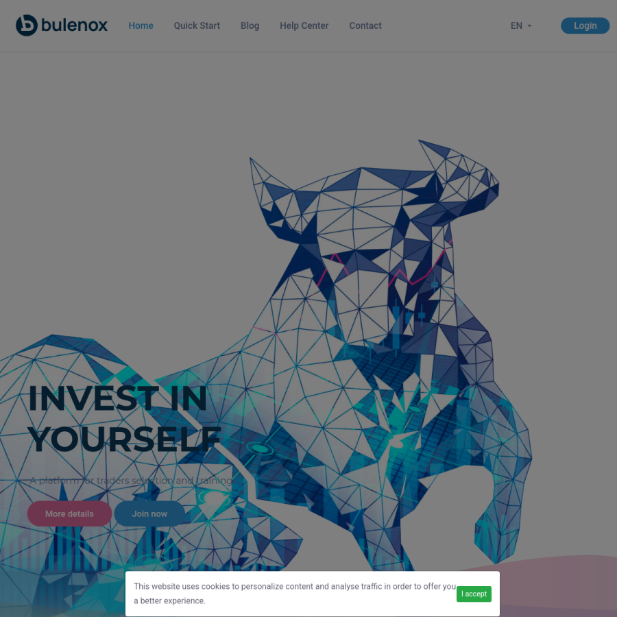 bulenox.com homepage screenshot