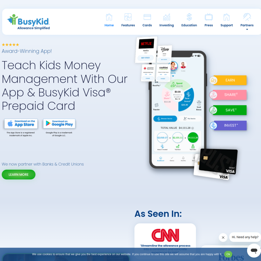 busykid.com homepage screenshot