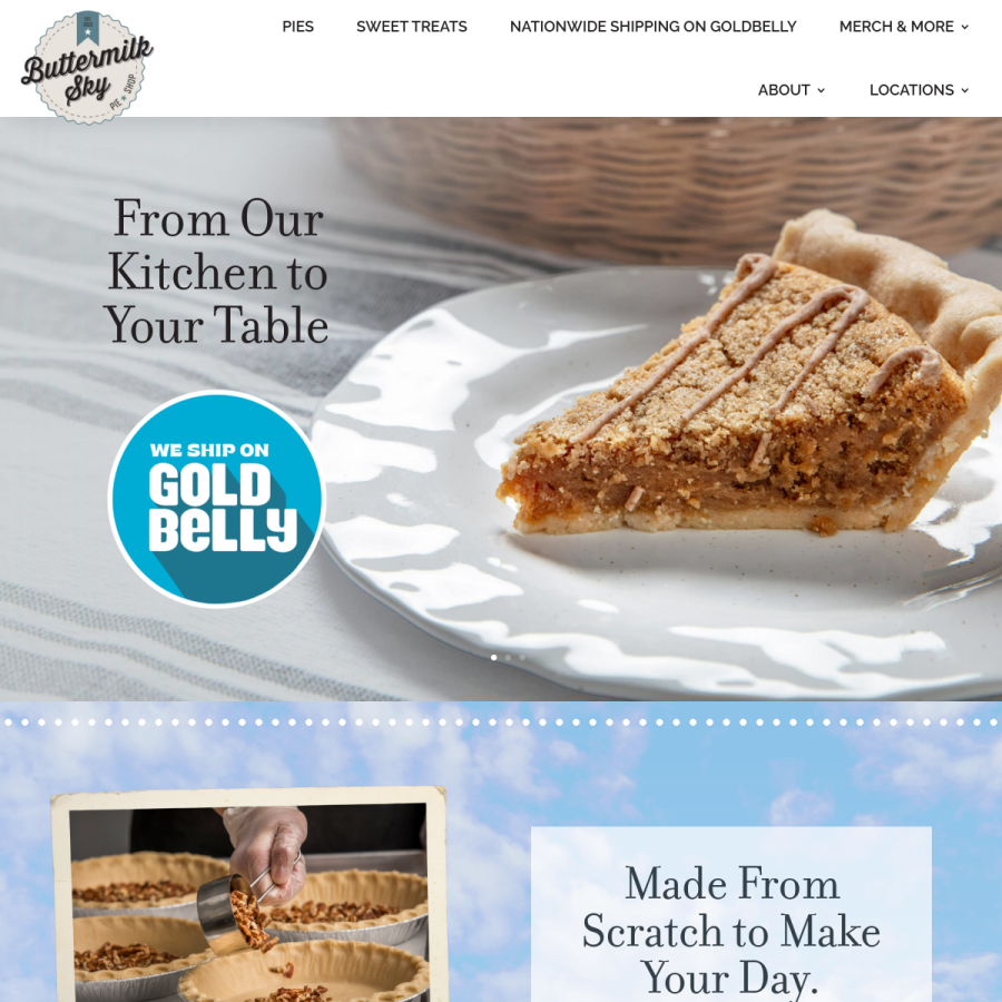 buttermilkskypie.com homepage screenshot