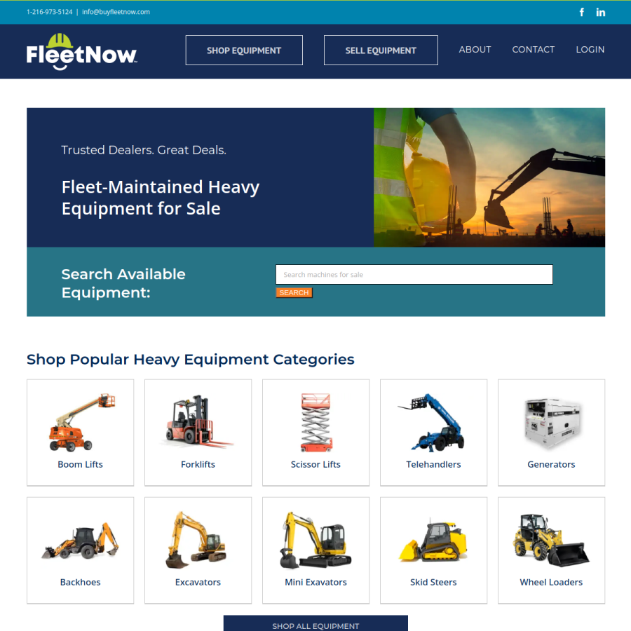 buyfleetnow.com homepage screenshot