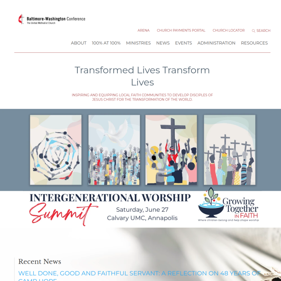 bwcumc.org homepage screenshot