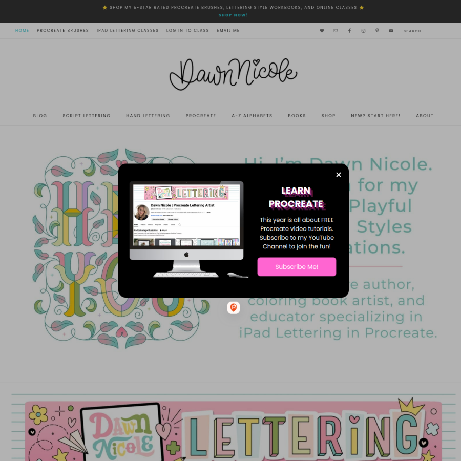 bydawnnicole.com homepage screenshot