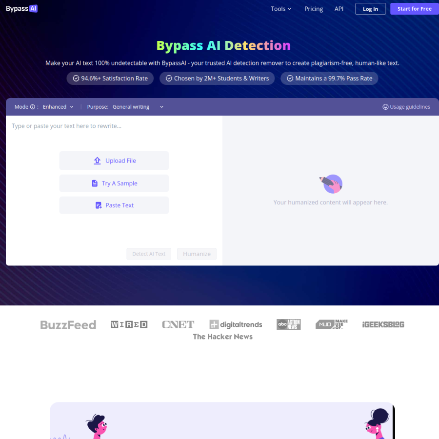 bypassai.ai homepage screenshot