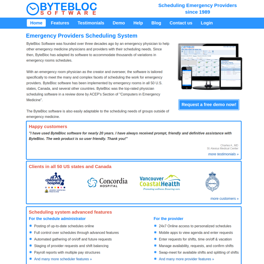 bytebloc.com homepage screenshot