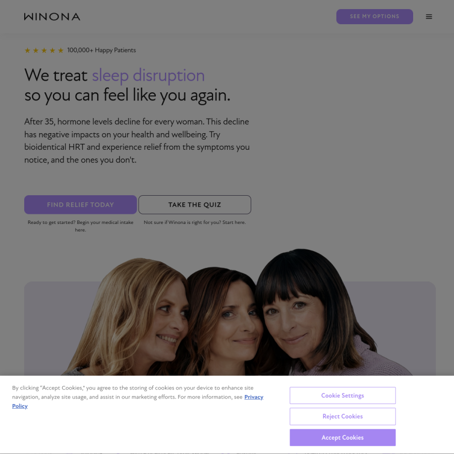 bywinona.com homepage screenshot