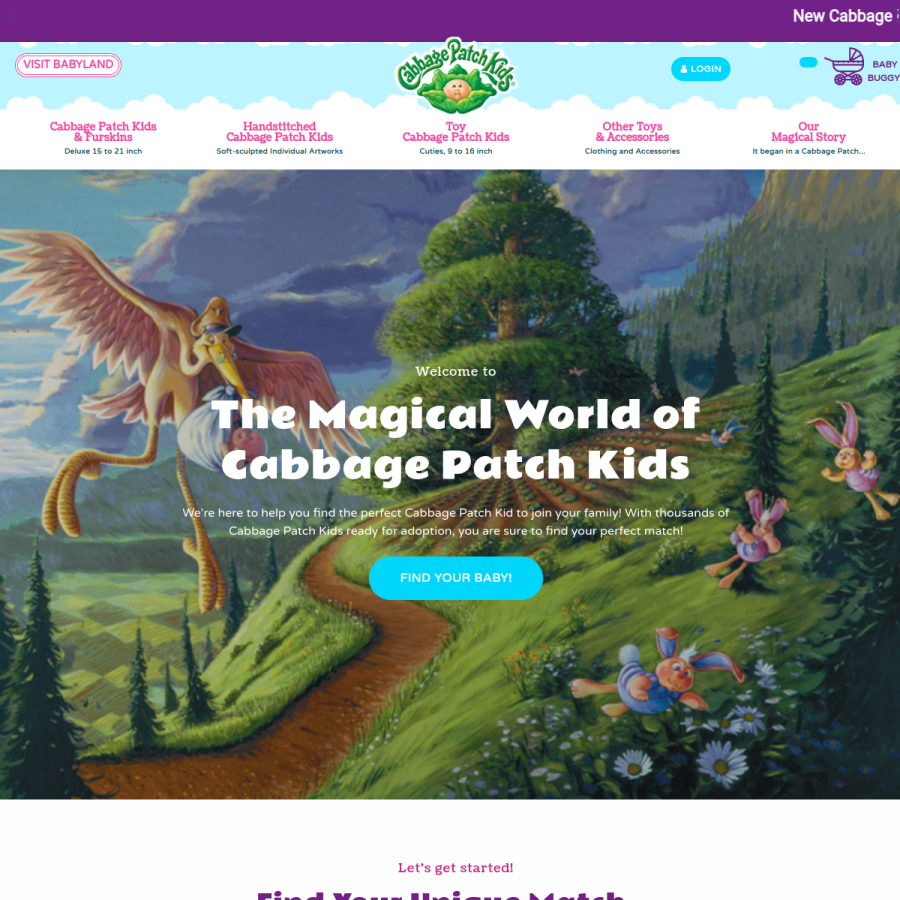 cabbagepatchkids.com homepage screenshot