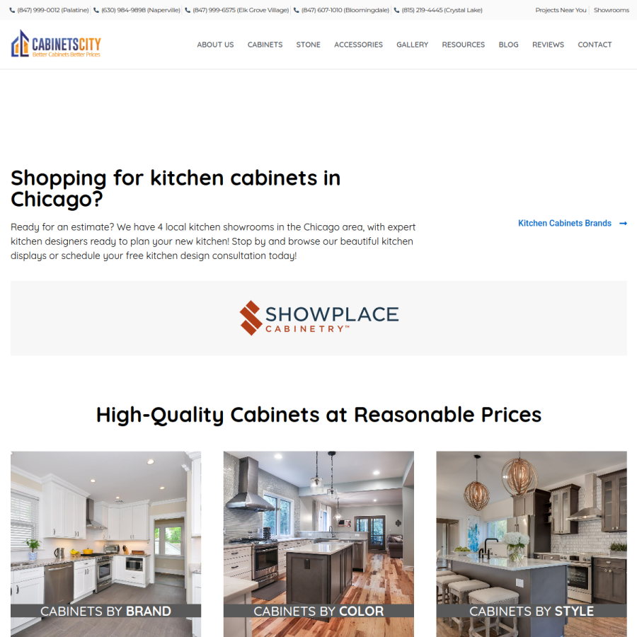 cabinetscity.com homepage screenshot