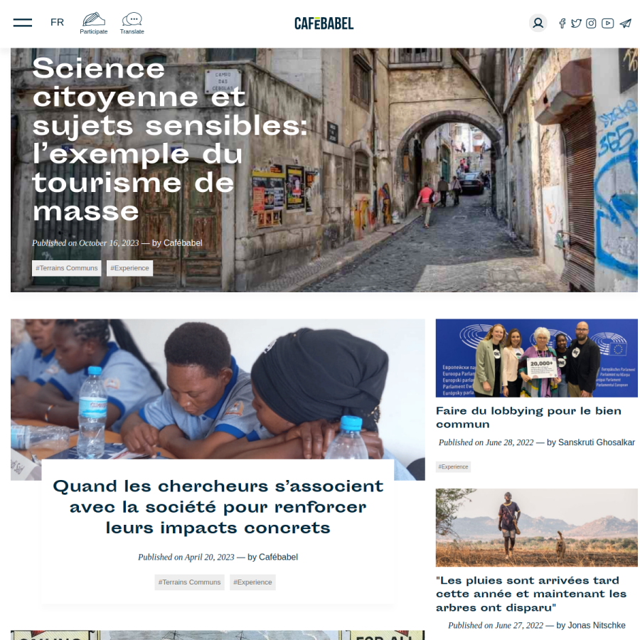 cafebabel.com homepage screenshot