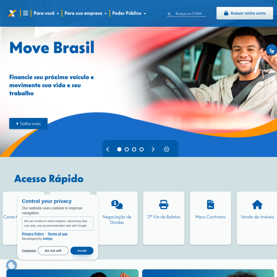caixa.gov.br homepage screenshot