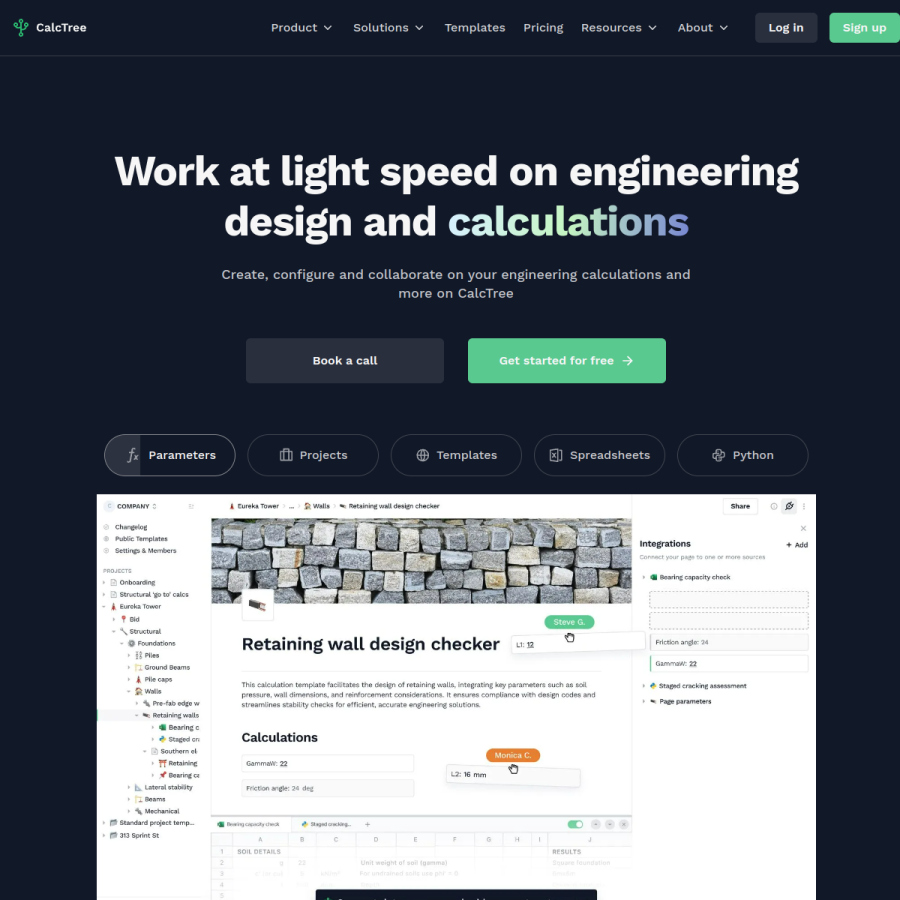 calctree.com homepage screenshot