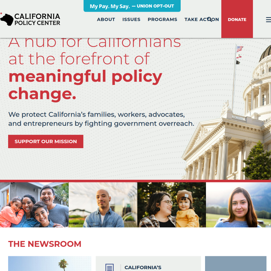 californiapolicycenter.org homepage screenshot