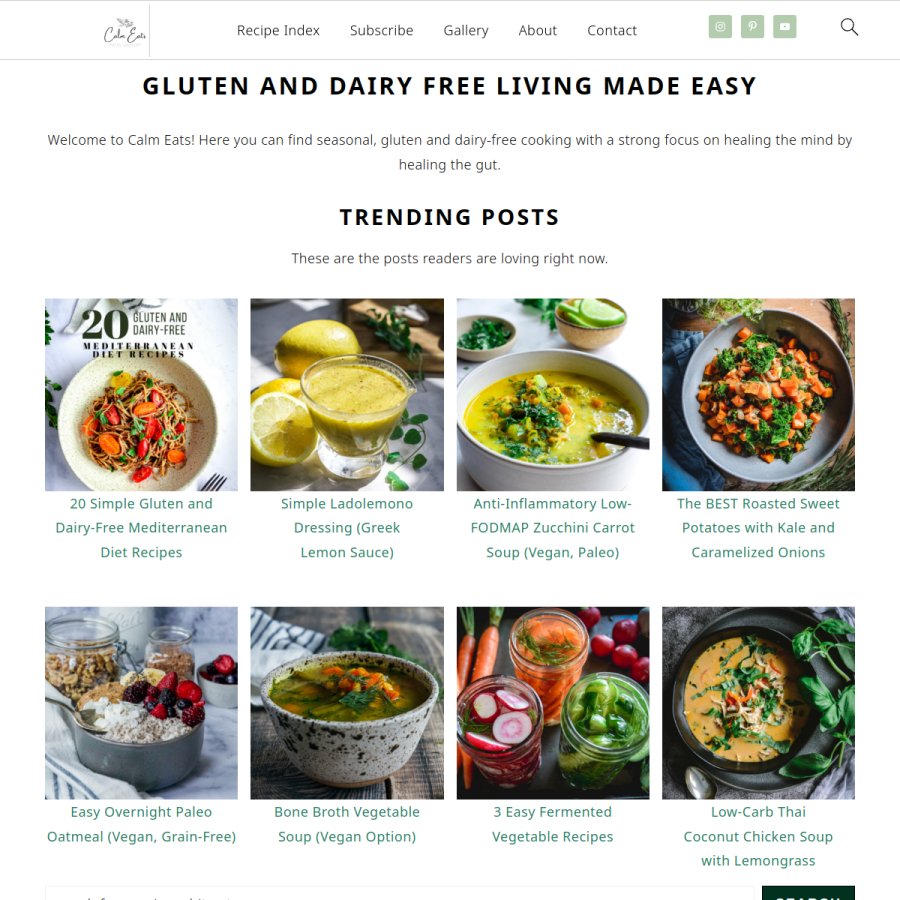 calmeats.com homepage screenshot