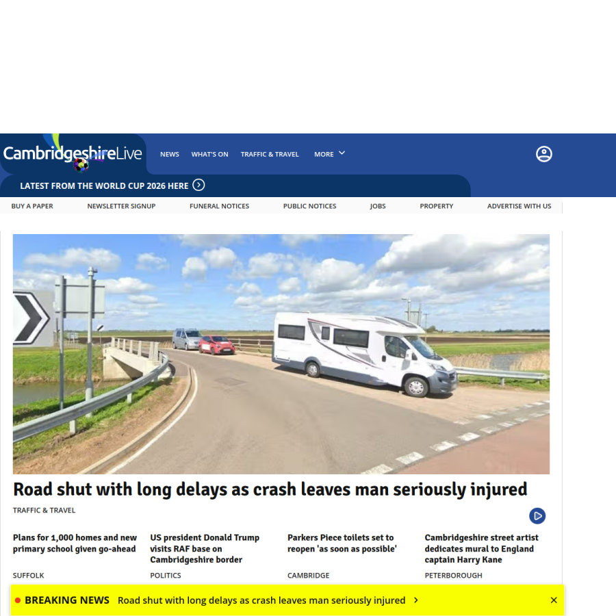 cambridge-news.co.uk homepage screenshot