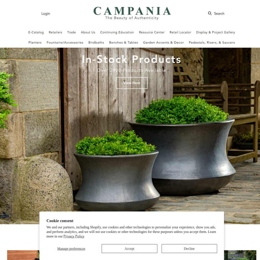 campaniainternational.com homepage screenshot