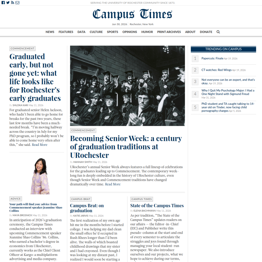 campustimes.org homepage screenshot