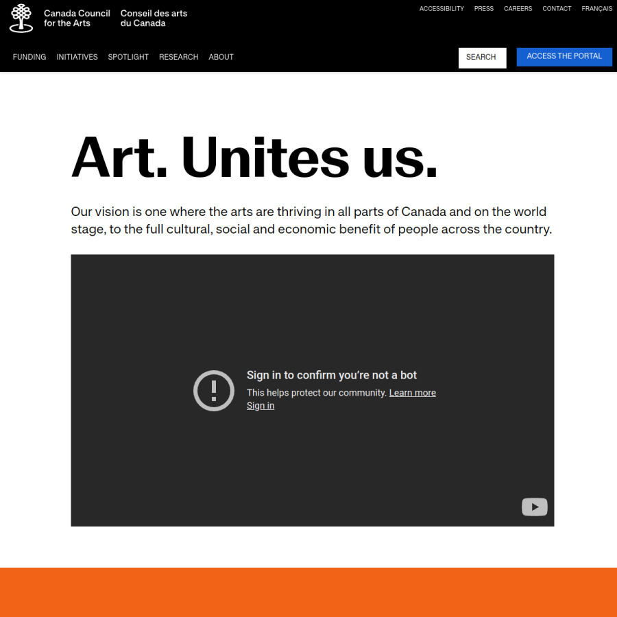 canadacouncil.ca homepage screenshot
