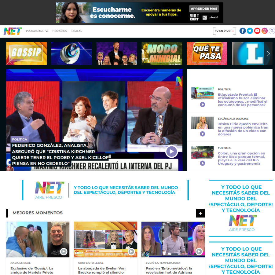 canalnet.tv homepage screenshot