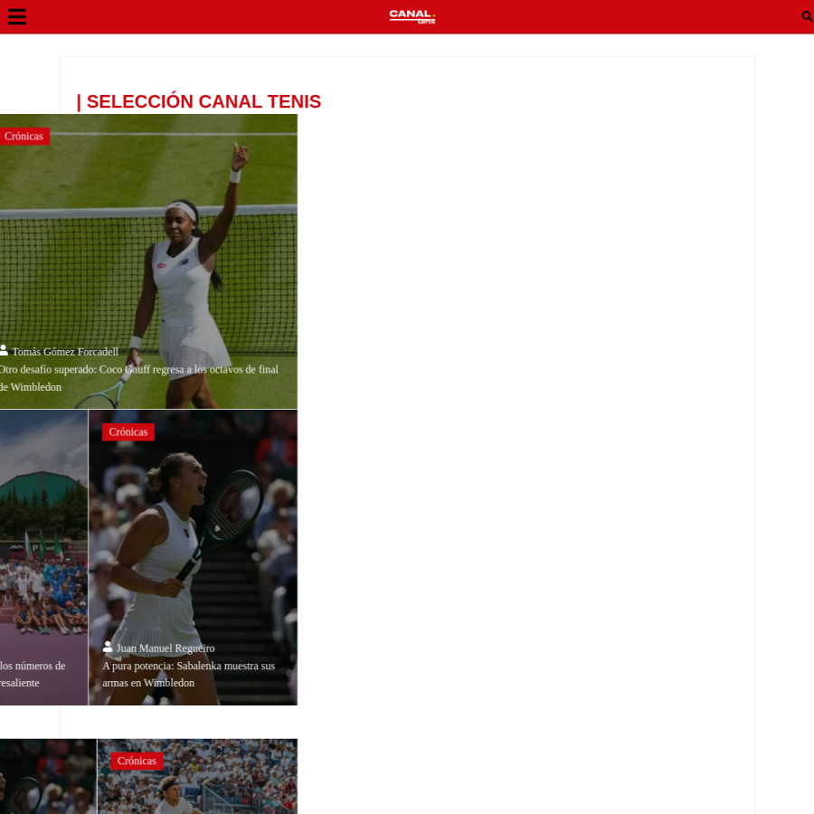 canaltenis.com homepage screenshot