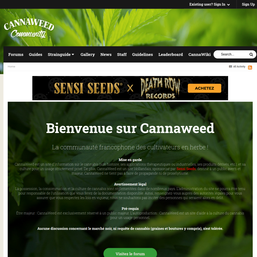 cannaweed.com homepage screenshot