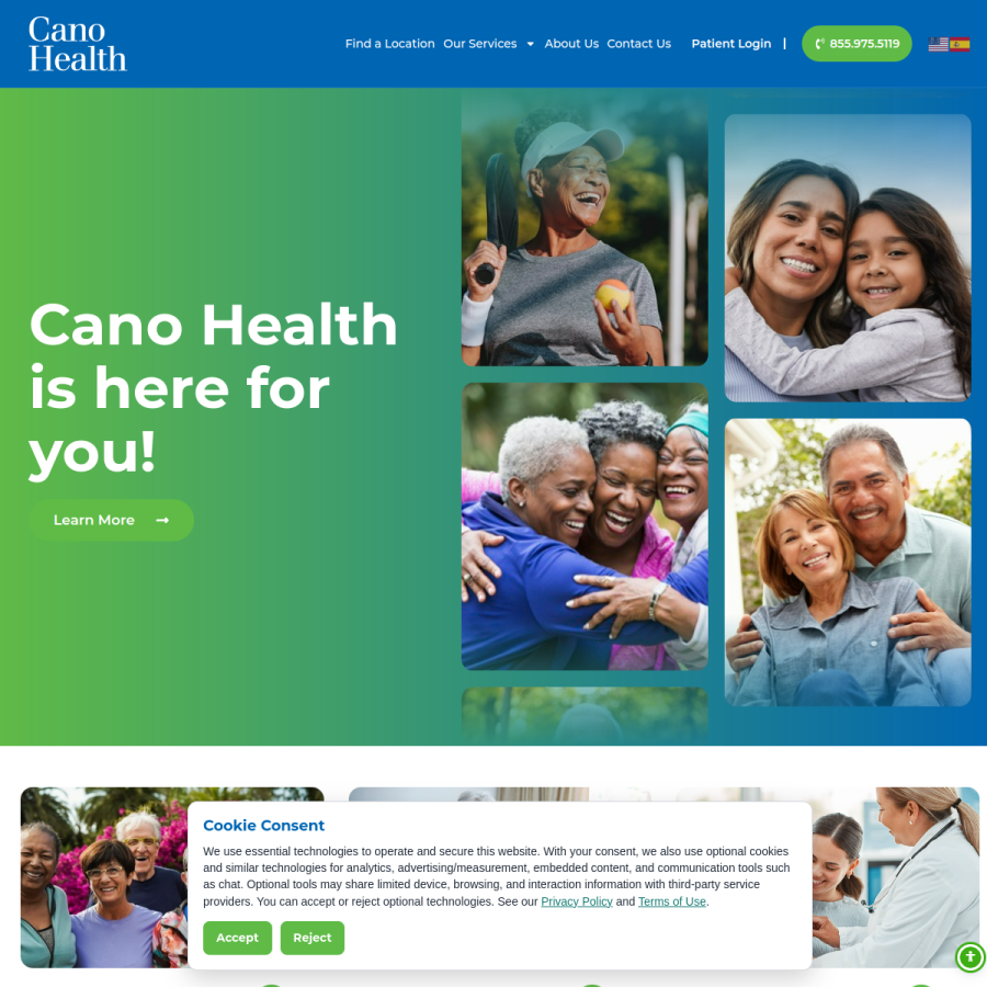 canohealth.com homepage screenshot