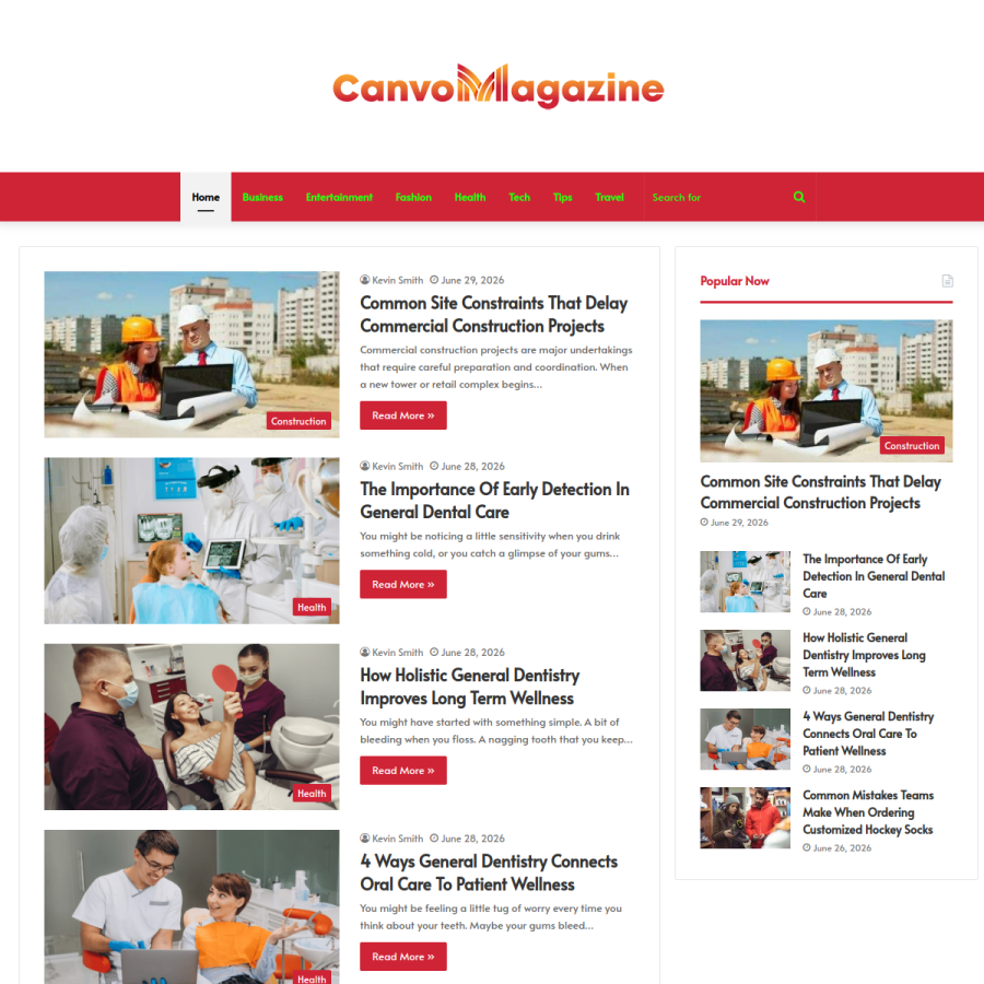 canvomagazine.com homepage screenshot