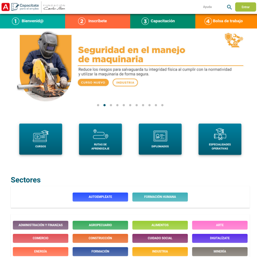capacitateparaelempleo.org homepage screenshot