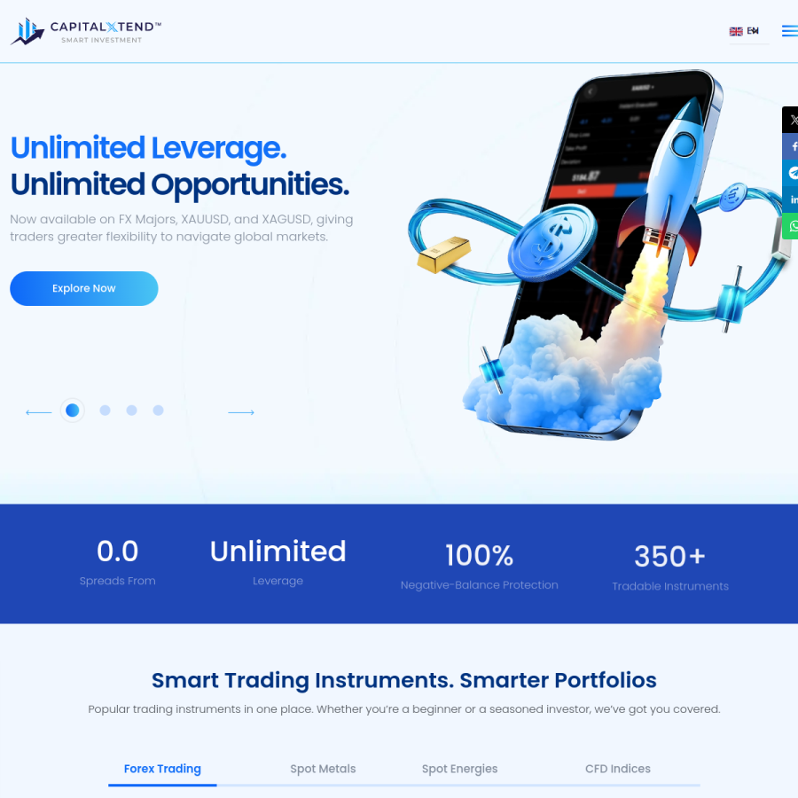 capitalxtend.com homepage screenshot