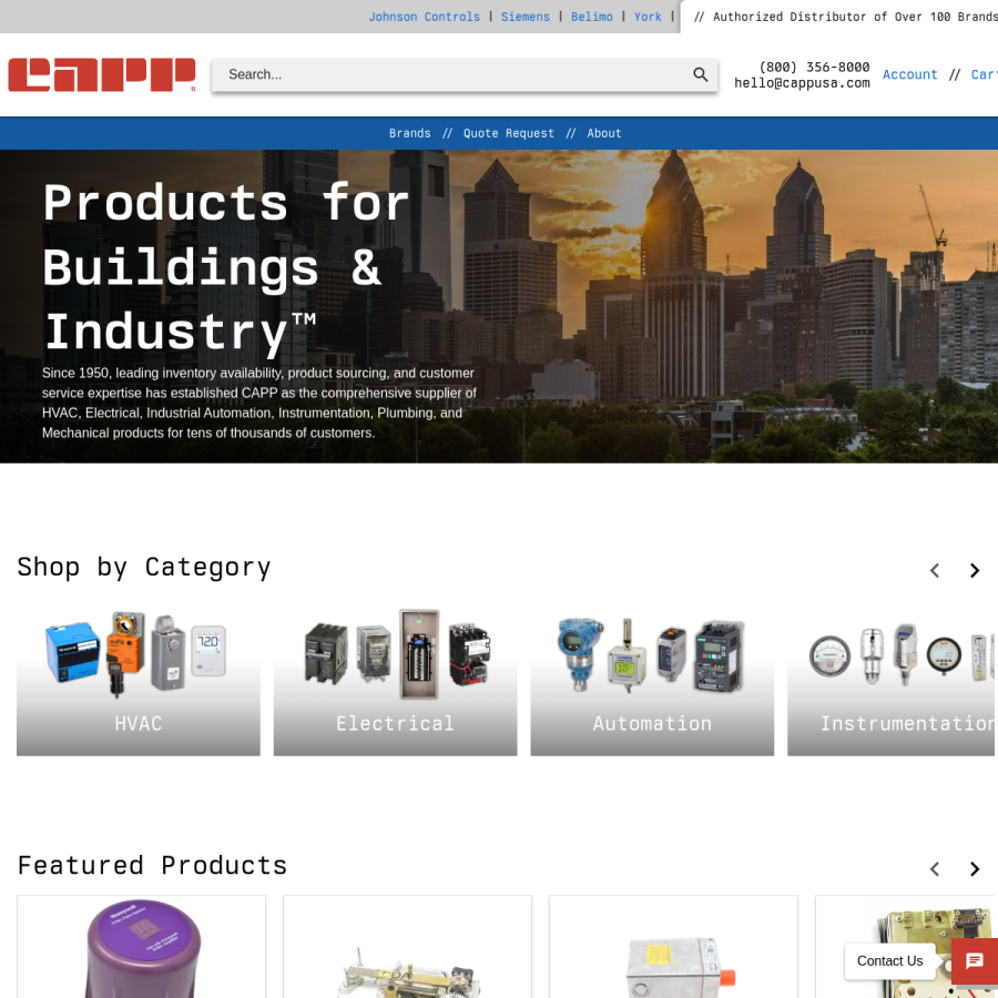 cappusa.com homepage screenshot