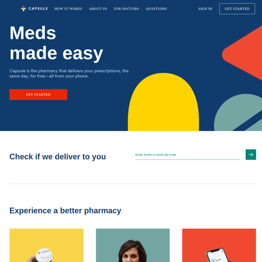 capsule.com homepage screenshot