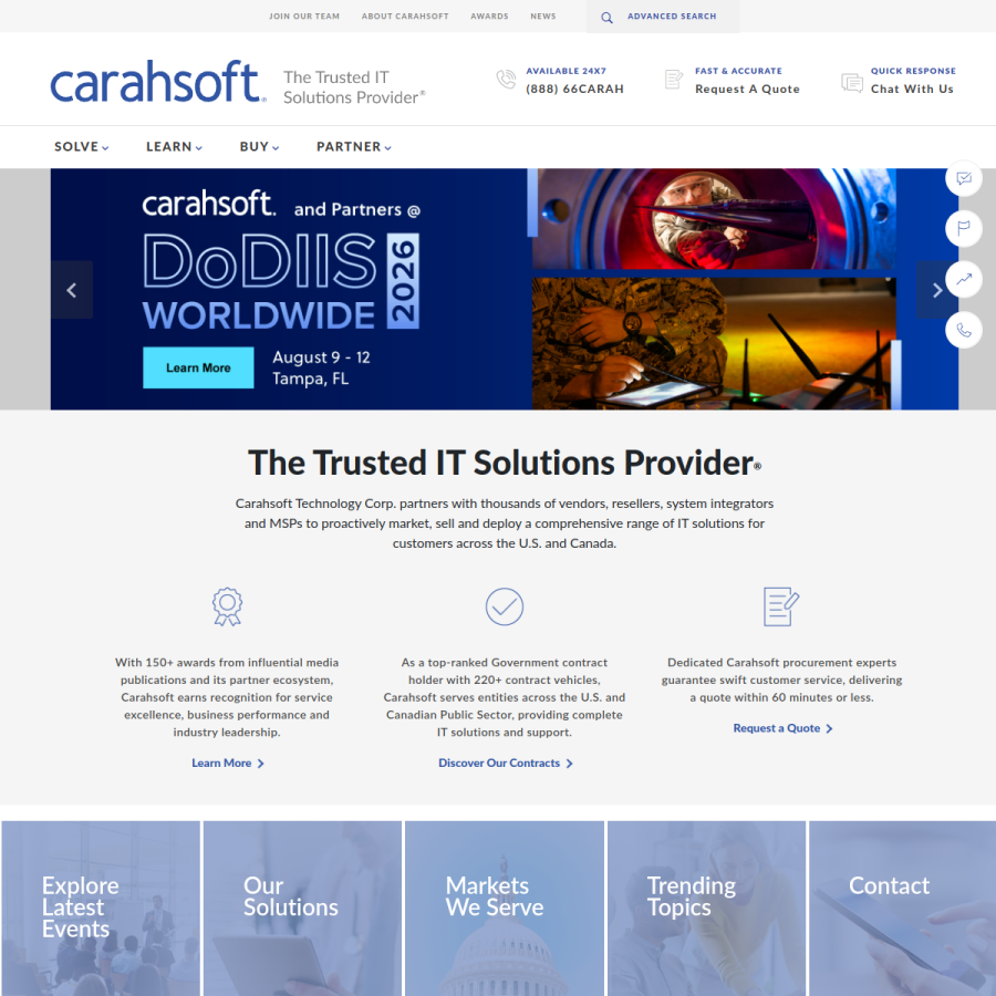 carahsoft.com homepage screenshot