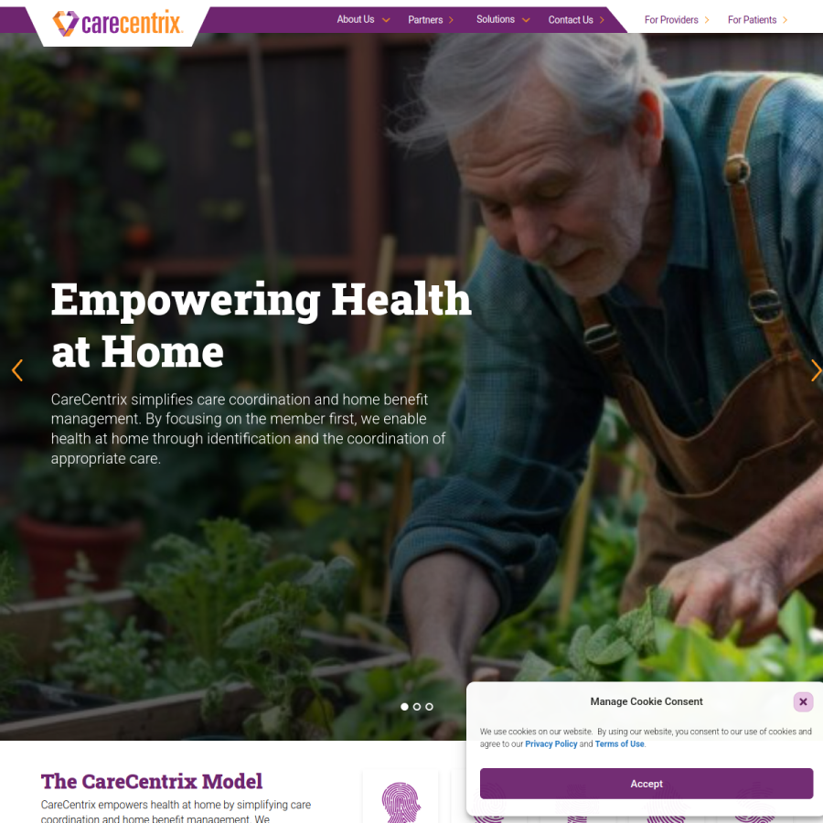 carecentrix.com homepage screenshot