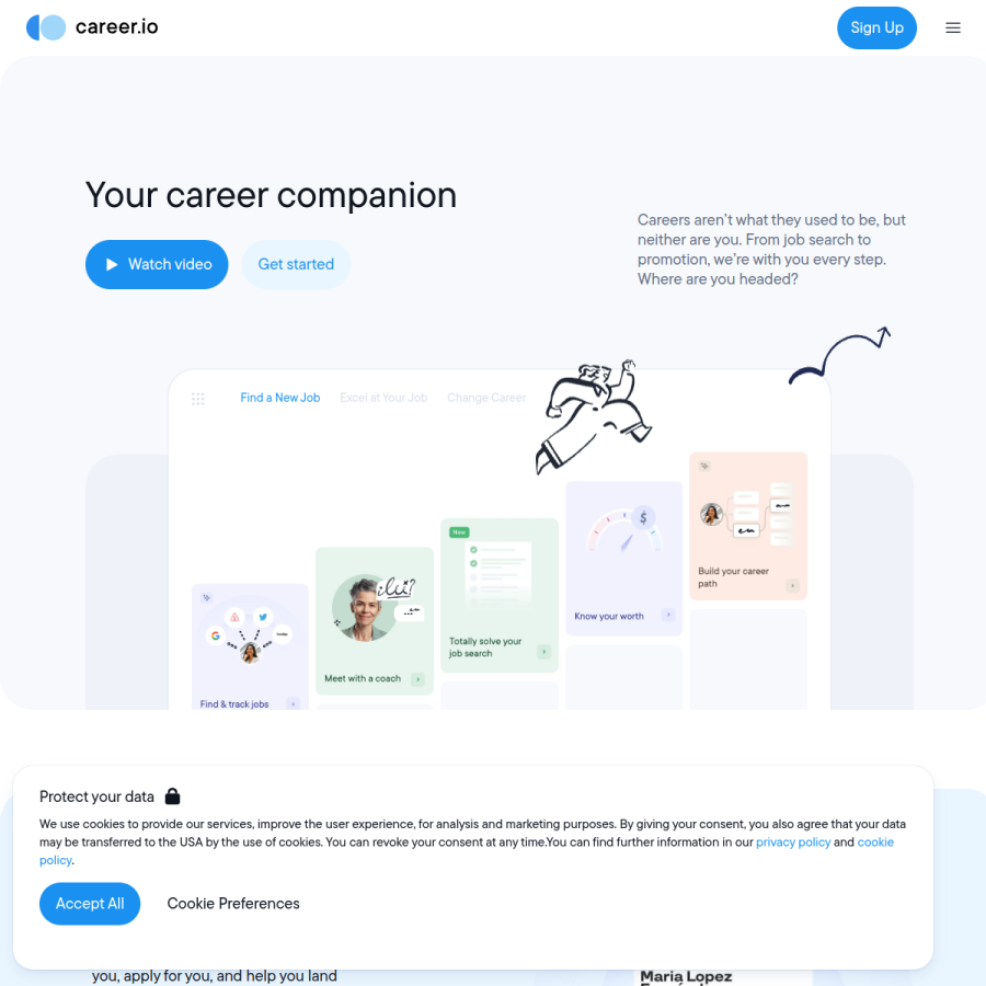 career.io homepage screenshot