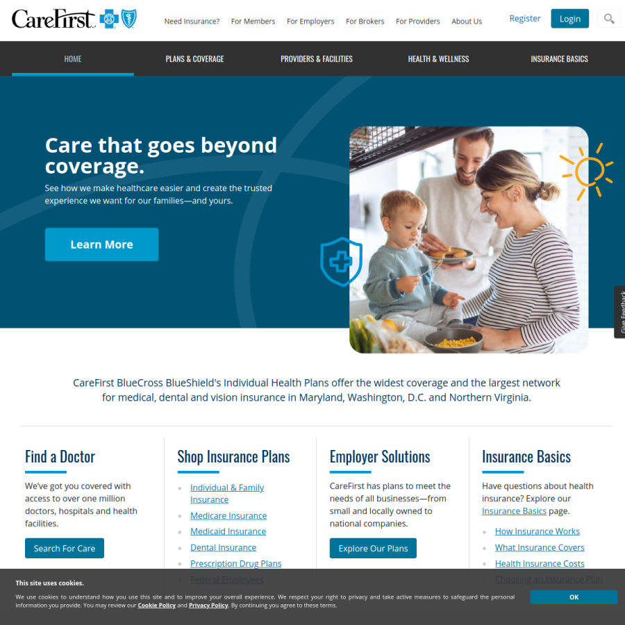 carefirst.com homepage screenshot