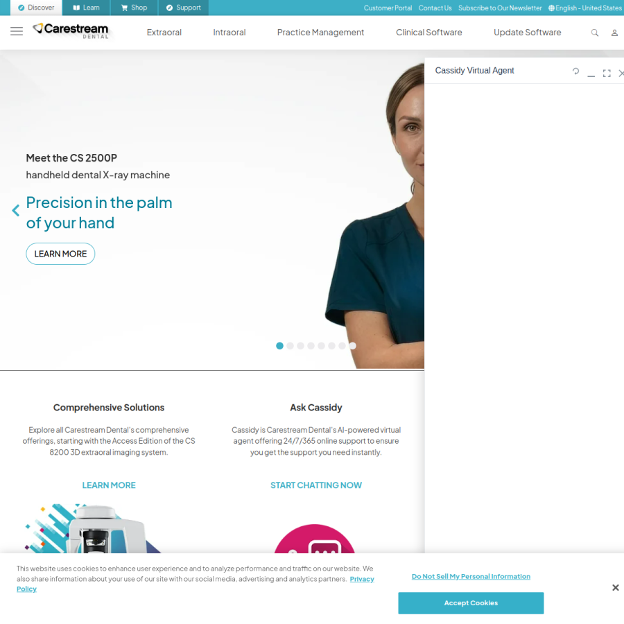 carestreamdental.com homepage screenshot