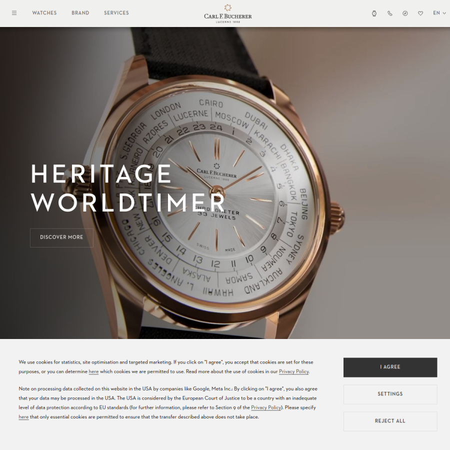 carl-f-bucherer.com homepage screenshot