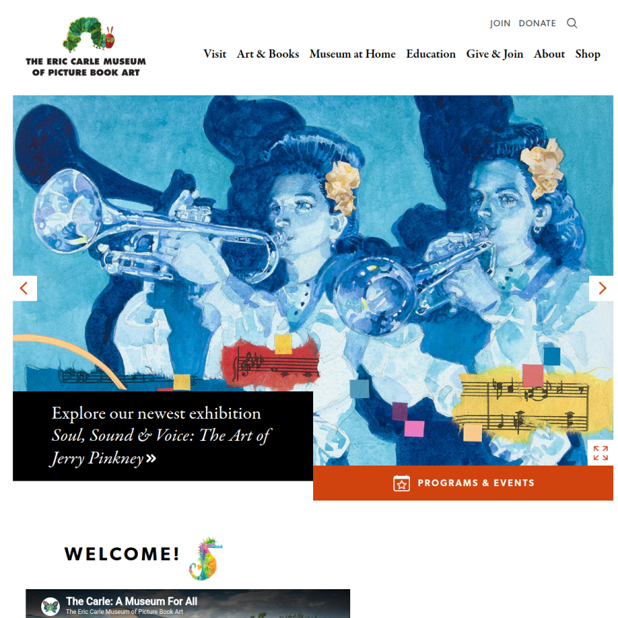 carlemuseum.org homepage screenshot