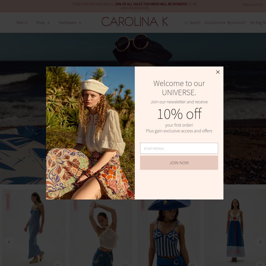 carolinak.com homepage screenshot