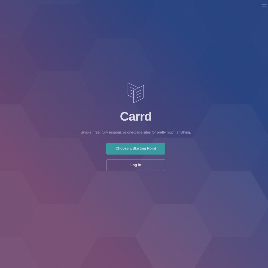 carrd.co homepage screenshot