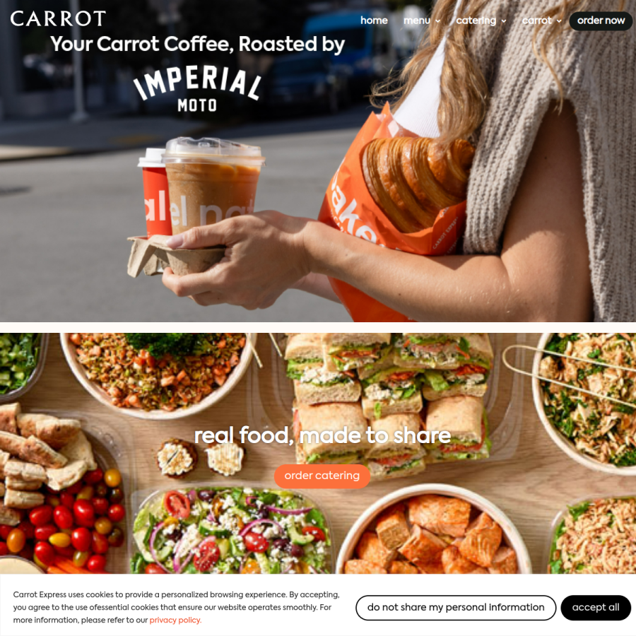 carrotexpress.com homepage screenshot