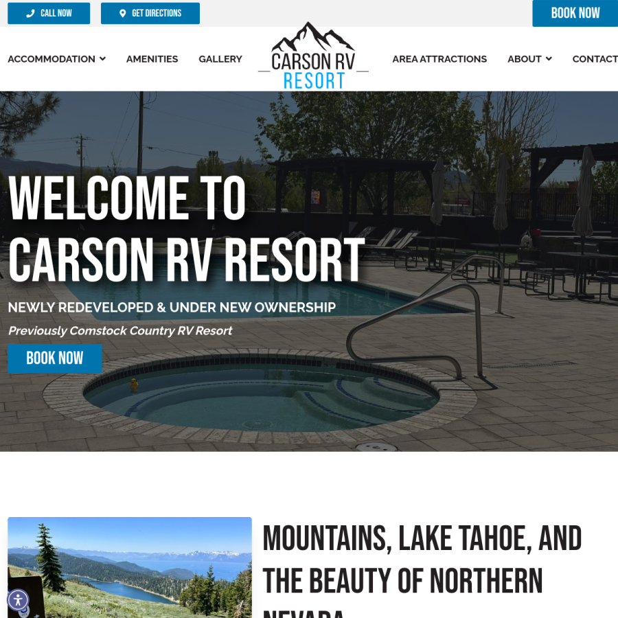carsonrvresort.com homepage screenshot