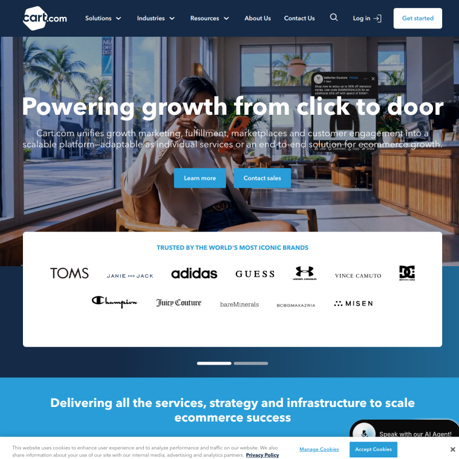 cart.com homepage screenshot
