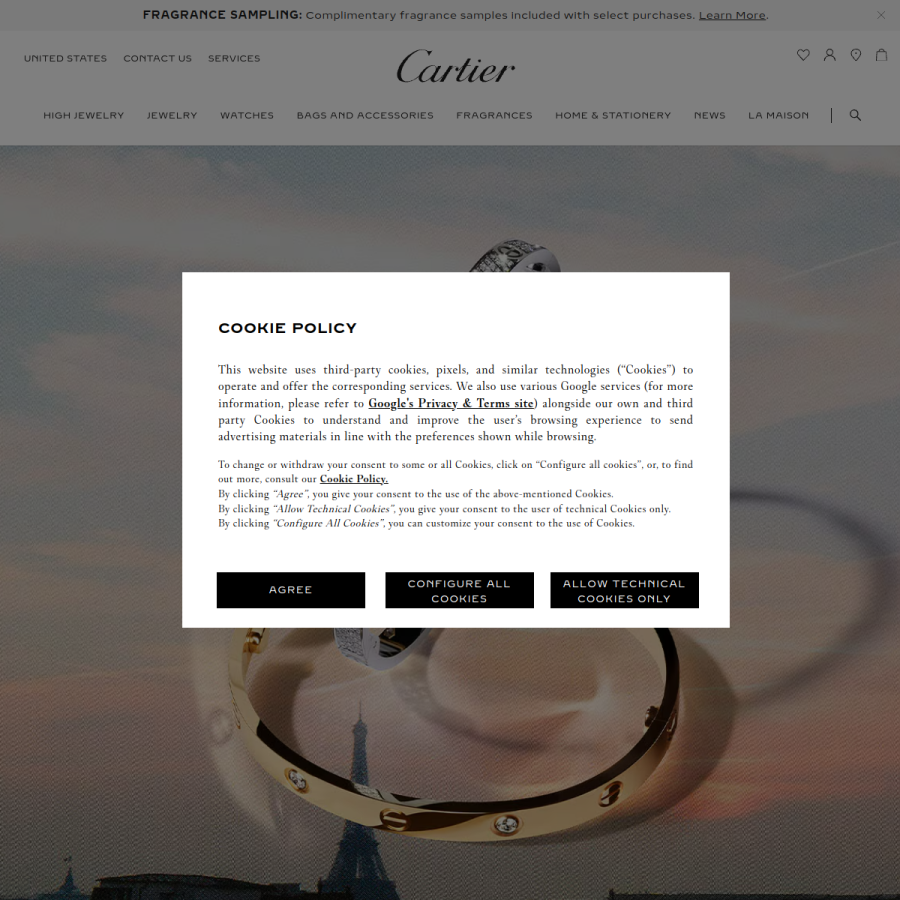 cartier.com homepage screenshot