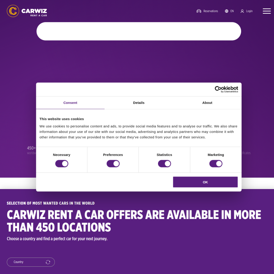 carwiz.rent homepage screenshot