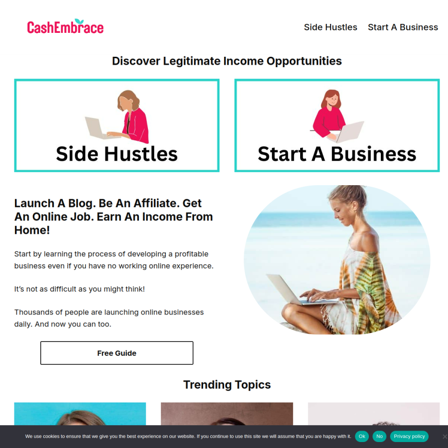 cashembrace.com homepage screenshot